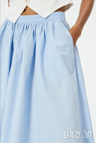 Нова разкроена пола с висока талия KOTON размер XL , снимка 4 - Поли - 51549700