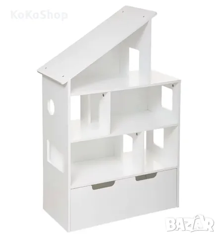 Детска етажерка Къщичка 34х64х103.5 см., етажерка за играчки и аксесоари, снимка 4 - Мебели за детската стая - 50437164