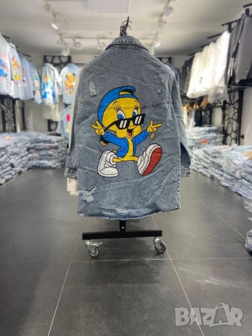 Дънково яке тип риза с анимационни герои на едро и дребно , снимка 12 - Якета - 51615427