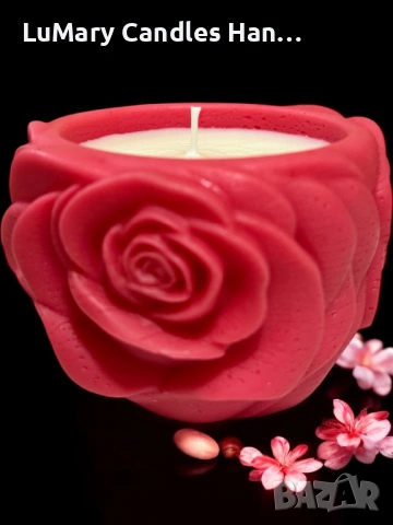 Свещ “ Роза”, снимка 5 - Декорация за дома - 53223198