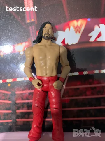 Екшън фигура WWE Shinsuke Nakamura Шинске Накамура Basic Series figure играчка Mattel Red, снимка 3 - Колекции - 48495016