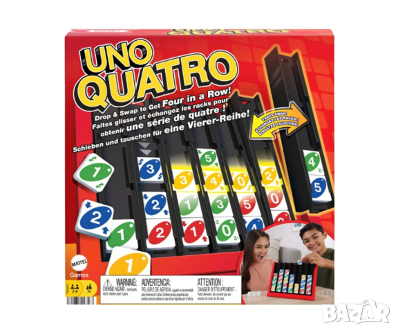 Карти за игра UNO Quatro, снимка 1 - Игри и пъзели - 44977400