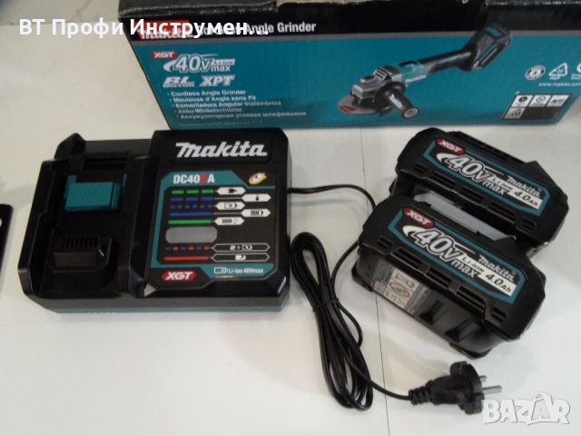 Makita GA 008 / XGT / 40 V / 2 x 4.0 Ah - Акумулаторен ъглошлайф, снимка 13 - Други инструменти - 45539900