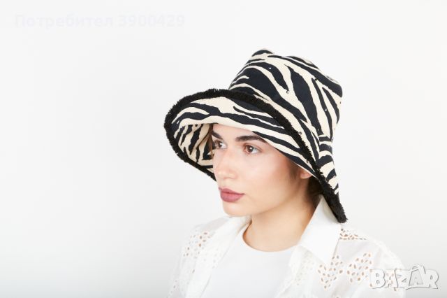 Лятна Дамска Шапка Zebra, снимка 1 - Шапки - 45249102