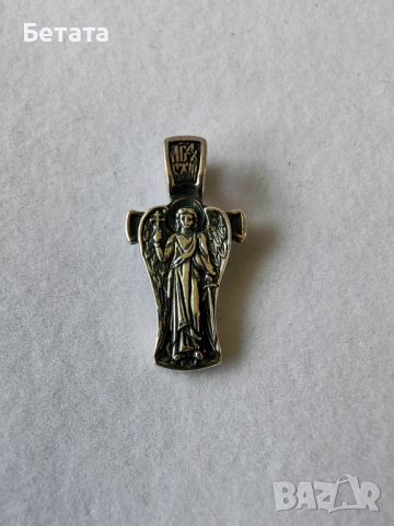 Сребърен кръст, сребърнса висулка, сребро 925, истинско сребро, православен кръст, Евангелие