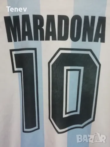 Аржентина Марадона 1986 футболна тениска фланелка размер S Maradona Argentina , снимка 5 - Тениски - 49852560