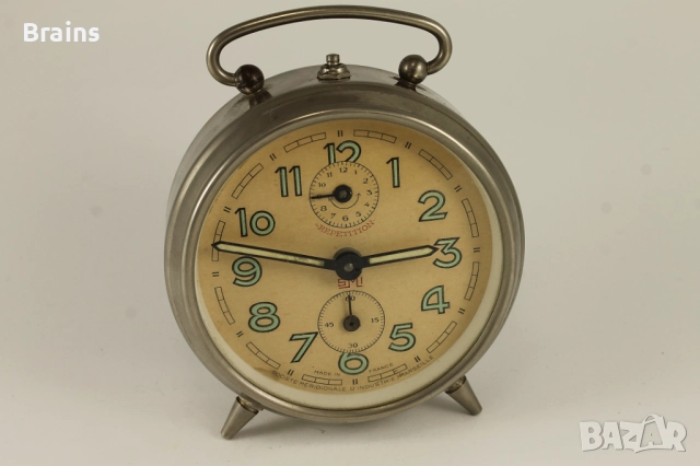 SMI Repetition Стар Френски Будилник, снимка 2 - Антикварни и старинни предмети - 51867483