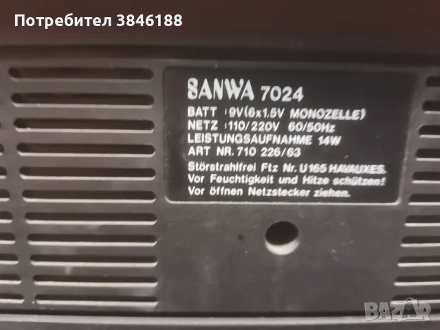 Sanwa 7024, снимка 7 - Радиокасетофони, транзистори - 46860827