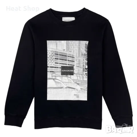 Мъжка блуза Calvin Klein Jeans Graphic Tag Crew Sweatshirt, снимка 1 - Блузи - 49010256