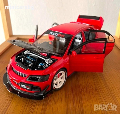 Метални колички: Mitsubishi Lancer Evolution IX CT9A Evo 9, снимка 3 - Колекции - 54260096