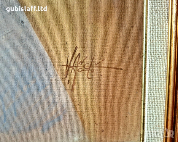 Картина, мома, худ. Валентин Ангелов, снимка 3 - Картини - 54125093