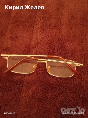 Диоптрични очила с позлата и кожен калъф 50519, снимка 6 - Слънчеви и диоптрични очила - 51883774