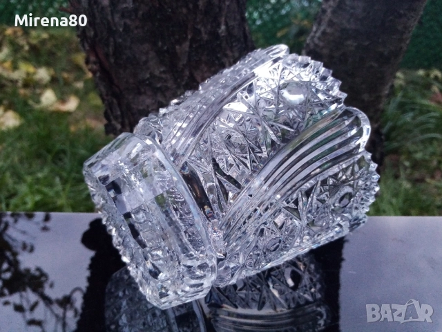 * Bohemia * - кристална ледарка / бонбониера !, снимка 6 - Антикварни и старинни предмети - 52554200