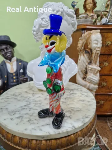 Murano статуетка винтиж италианска фигура клоун , снимка 8 - Статуетки - 49483910