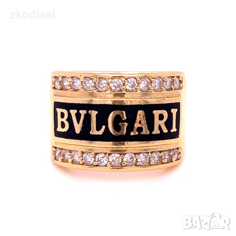 Златен дамски пръстен BULGARI 6,57гр. размер:55 14кр. проба:585 модел:5833-1