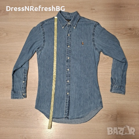 Мъжка дънкова риза Polo Ralph Lauren - Slim Fit, размер S, снимка 5 - Ризи - 53772901