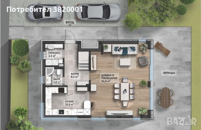 Двуетажна къща в затворен комплекс с. Близнаци, снимка 2 - Къщи - 52413802