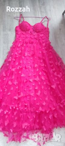 Цикламена елегантна рокля , снимка 4 - Рокли - 45076174