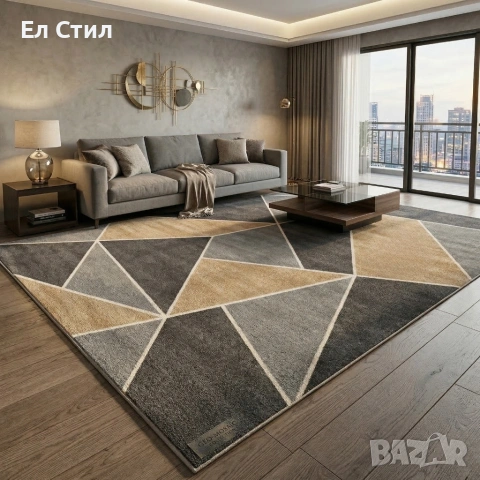 Модерен килим за хол 120х160см - Абстрактни дизайни и 3D ефект, Противоплъзгащ, снимка 10 - Килими - 53928350