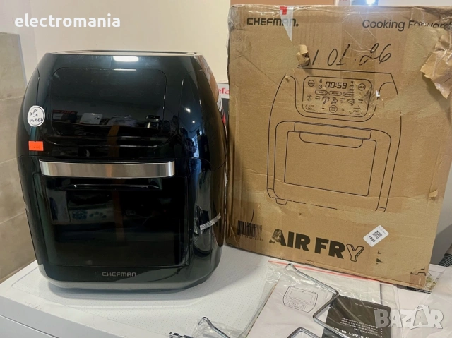 ЧИСТО НОВ!!! мултифункционален фритюрник с горещ въздух Chefman 10л, снимка 5 - Фритюрници - 53441232