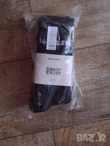 Jack & Jones, Дълги чорапи с памук - 5 чифта, Черен, One Size