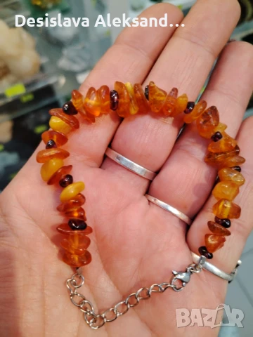 Гривна естествен балтийски кехлибар 