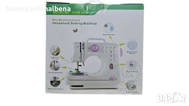 Мини шевна машина 12 вида шева – зигзаг, цип, копчета, вградена светлина, 12м гаранция, снимка 11 - Шевни машини - 54108869