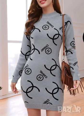 рокля плетиво gucci louis vuitton chanel , снимка 4 - Рокли - 52023834