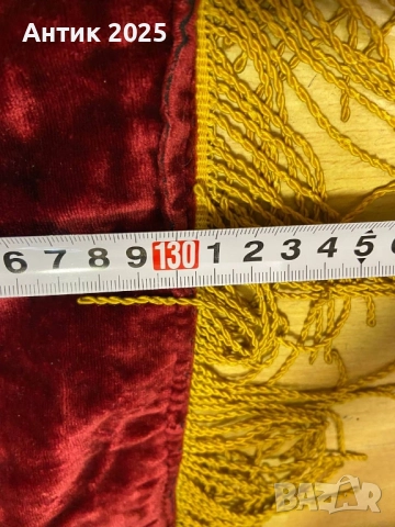 Съветско кадифено знаме с извезан герб на СССР и портрет на В. И. Ленин, снимка 4 - Антикварни и старинни предмети - 51975714