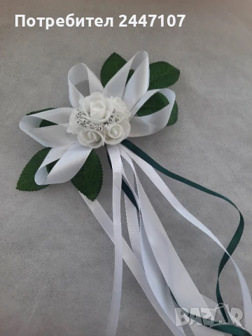 Сватбена украса за автомобил, снимка 3 - Сватбени аксесоари - 51310439