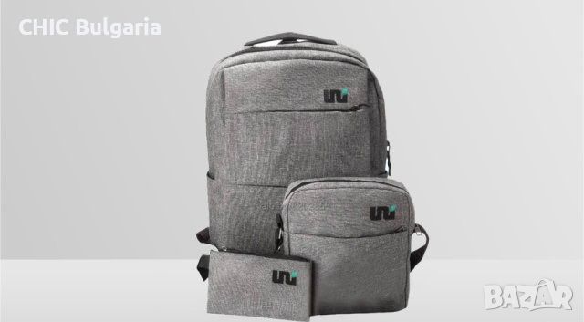 Комплект от три чанти (раница, чанта за през рамо и несесер) + Кожен картодържател, снимка 2 - Чанти - 45630897