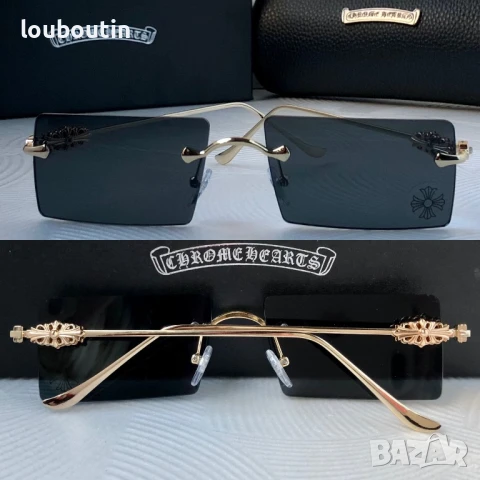CHROME HEARTS мъжки слънчеви очила правоъгълни