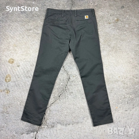 Carhartt WIP Sid Pant – Слим чино панталон в тъмносиво, снимка 2 - Панталони - 53744402