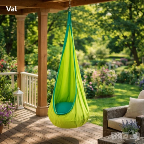 Висящ стол пашкул Cocoon - идеален за игра и релакс, снимка 5 - Градински мебели, декорация  - 53891167