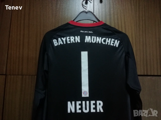 Bayern Munich Neuer Adidas оригинална тениска фланелка вратарски екип Нойер Байерн Мюнхен , снимка 3 - Футбол - 53089744
