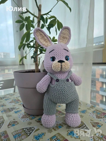 Плюшени зайчета, плетена играчка, ръчна изработка, снимка 4 - Плюшени играчки - 53860547