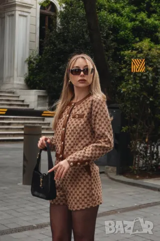 дамски комплект сако и къси панталонки gucci, снимка 2 - Комплекти - 50407002