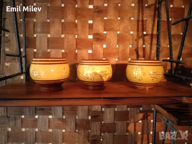 Метална етажерка с дървени полици с дървени и керамични аксесоари, снимка 6 - Декорация за дома - 50424750