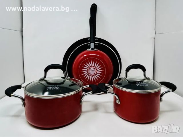 Америскански Комплект Тенджери и Тигани Well Equipped Kitchen, снимка 2 - Съдове за готвене - 46577447