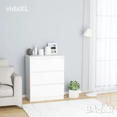 vidaXL Сайдборд, бял, 60x35x76 см, инженерно дърво(SKU:801382), снимка 2 - Други - 49059126