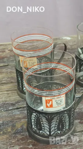 Руски Подстакани за чай, снимка 3 - Антикварни и старинни предмети - 50070301