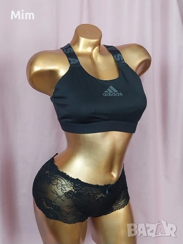 S/M ADIDAS Черно спортно бюстие +подарък , снимка 8 - Спортни екипи - 54170293