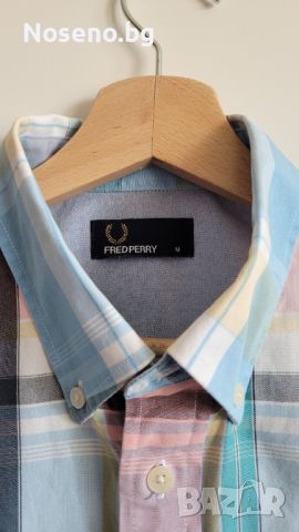 M, Шарена риза Fred Perry, снимка 2 - Ризи - 46811484