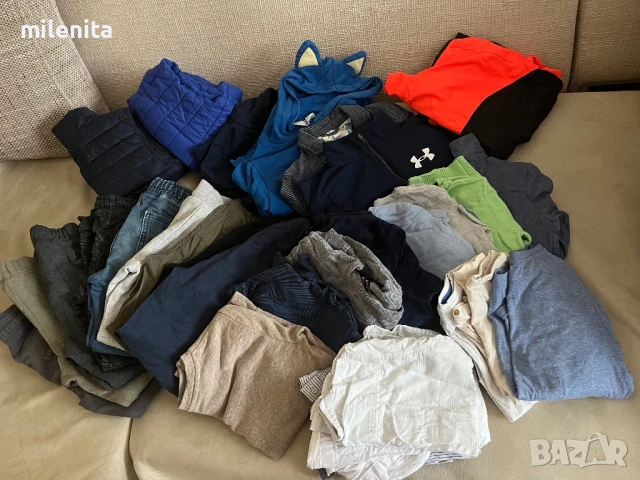 Голям лот маркови дрехи за момче 128/134-zara,hm,gap,tommy,under,adidas