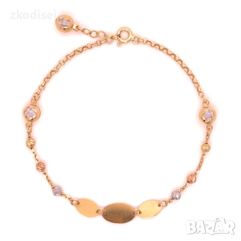 Златна дамска гривна 2,74гр. 19,5см. 14кр. проба:585 модел:66778-1