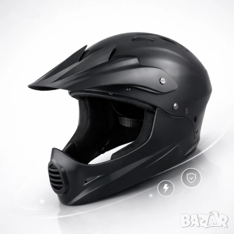 Модулна кросова каска VENTURA, Full face, DOT Сертификат, Регулируема, Размер: M/L, снимка 4 - Аксесоари за велосипеди - 46191653