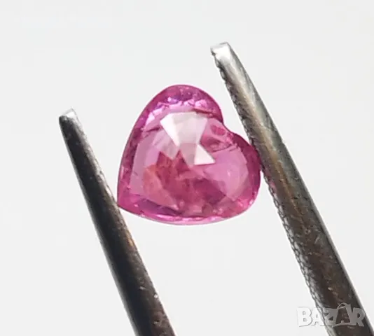 Шпинел с розов цвят и форма на сърце - 0.72кт.! Нов!, снимка 6 - Други - 50089529