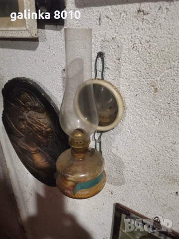 Стара газена лампа, снимка 2 - Антикварни и старинни предмети - 53830276