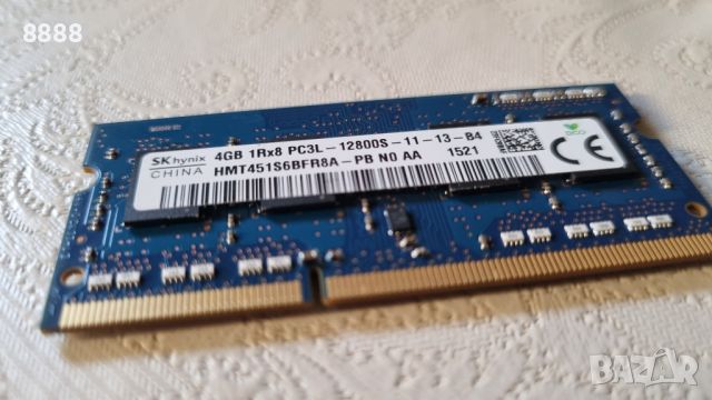 Рам памет за лаптоп - RAM 4GB DDR3L 1600Mhz Hynix, снимка 2 - Части за лаптопи - 46010459