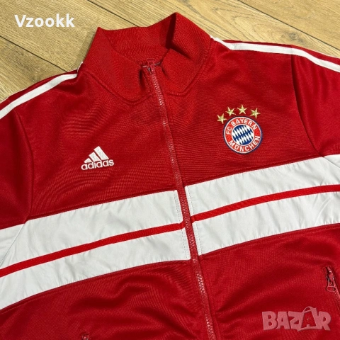 Мъжко горнище Adidas x Bayern München | S размер, снимка 2 - Спортни дрехи, екипи - 53697243